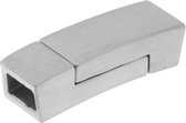 Stainless Steel Magneetsluiting (Binnenmaat 5.5 x 3 mm) Antiek Zilver (1 Stuk)
