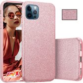 EmpX.nl Apple iPhone 5/5s/SE Glitter Hoesje Roze | Glamour case | Siliconen | Glitter hoesje | Telefoonhoesje | Cadeau | BlingBling Cover