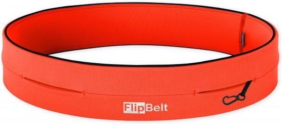 FlipBelt Classic - Running Belt – Hardloopriem voor Telefoon, Water en Meer – Unisex – Oranje - XL