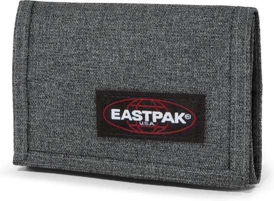 Portefeuille Eastpak gris avec logo noir.