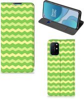 Book Case OnePlus 8T Telefoonhoesje Waves Green