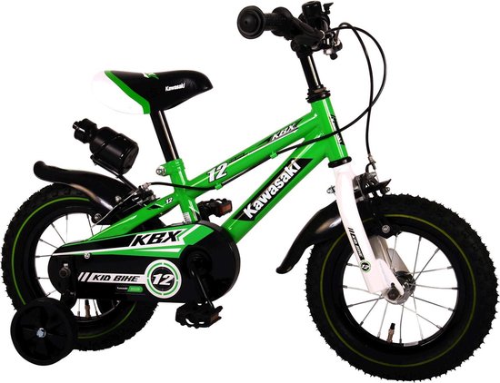 Kawasaki Kinderfiets - Jongens - 12 inch - Groen/Wit - handremmen bol.com
