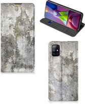 Telefoon Hoesje Geschikt voor Samsung Galaxy M51 Flipcover Beton