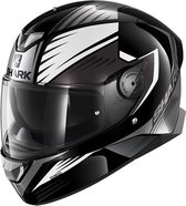 SHARK SKWAL 2.2 HALLDER Motorhelm integraalhelm Zwart Wit Antraciet - Maat M