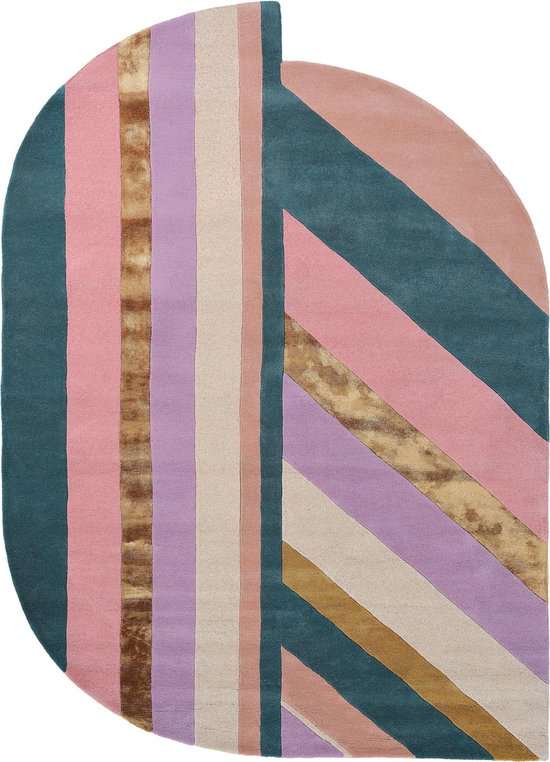 Ted Baker - Jardin Pink 160902 Vloerkleed - 140x200  - Rechthoek - Laagpolig Tapijt - Modern - Goud, Groen, Roze