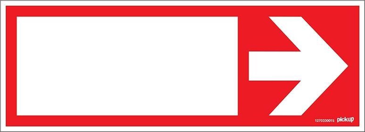 Pickup bord 33x12 cm - rood met pijl