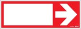 Pickup bord 33x12 cm - rood met pijl