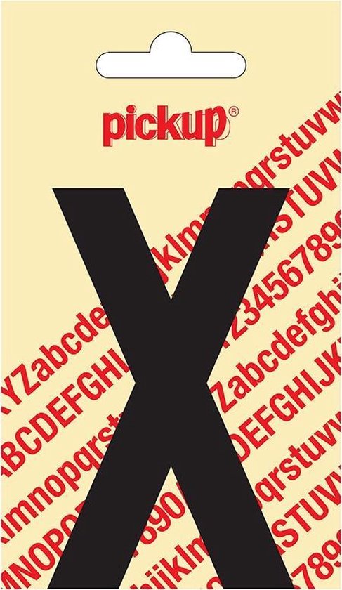 Pickup plakletter Nobel 90 mm zwart X - 31002090X