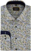 GENTS | Overhemd Heren Volwassenen print hokjes multicolor 0720 Maat L 41/42