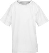 Spiro Childrens Boys Performance Aircool T-Shirt (Wit)