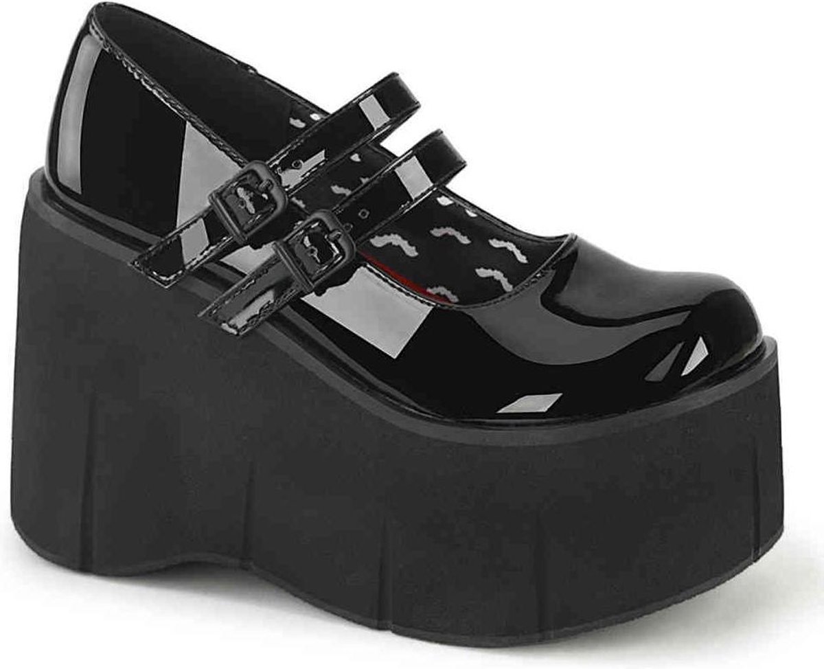 DemoniaCult - KERA08 Plateau Sandaal - US 9 - 39 Shoes - Zwart