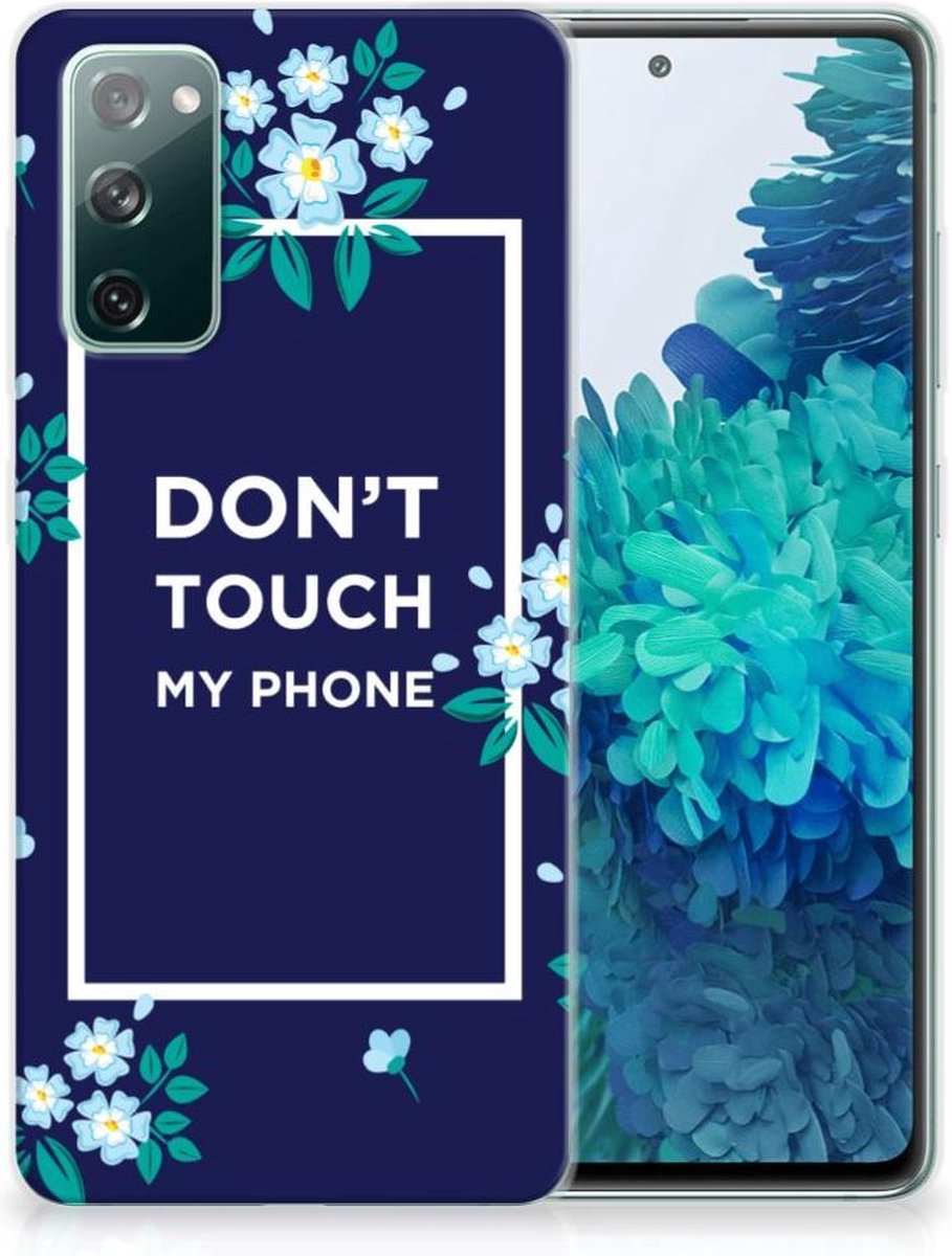 Back Cover voor Samsung Galaxy S20 FE Silicone-hoesje Flowers Blue DTMP