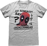 Marvel Deadpool - Chimichangas Unisex T-Shirt Grijs