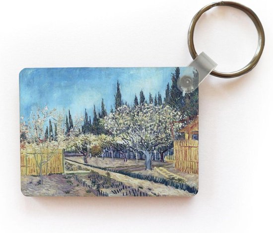 Porte-clés Van Gogh Fleur - Cordon Coloré Pour Badges Et Clés