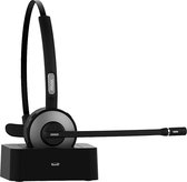 headset met microfoon for pc - YAY Bluetooth Headset, Bluetooth Headset mit Ladestation, PC Headset mit Mikrofon Drahtloses Leicht-Headset Rauschunterdrückung Funk-Koptelefoon Freisprechen Bl