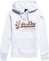 Superdry Dames Trui Geborstelde Vintage Logo-hoodie met lovertjes