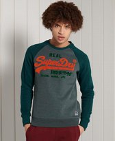 Superdry Heren Trui Vintage Logo sweatshirt met raglanmouwen en ronde hals
