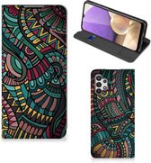 Telefoontasje Geschikt voor Samsung Galaxy A32 5G Smart Cover Aztec