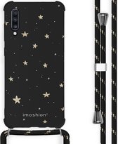 iMoshion Design hoesje met koord voor de Samsung Galaxy A70 - Sterren - Zwart / Goud