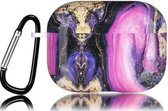Shieldcase Galaxy Marmer Case geschikt voor Airpods Pro Case - paars