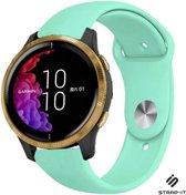 Siliconen Smartwatch bandje - Geschikt voor  Garmin Venu sport band - aqua - Strap-it Horlogeband / Polsband / Armband