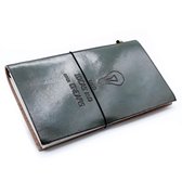 Handgemaakt leren dagboek - Notitieboek - Goede ideeën en andere dromen - Grijs (80 pagina's) - 22x12x1.5cm