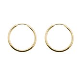 Basic Hoops | Oorbellen 925 zilver 24k goldplated oorringen