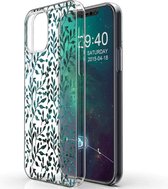 iMoshion Design voor de iPhone 12, iPhone 12 Pro hoesje - Bladeren - Groen