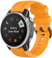 Siliconen Smartwatch bandje - Geschikt voor  Garmin Fenix 5s / 6s siliconen bandje - oranje - Horlogeband / Polsband / Armband