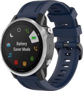 Siliconen Smartwatch bandje - Geschikt voor  Garmin Fenix 5s / 6s siliconen bandje - donkerblauw - Horlogeband / Polsband / Armband