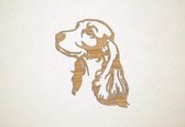 Wanddecoratie - Hond - Engelse Cocker Spaniel - S - 54x45cm - Eiken - muurdecoratie - Line Art