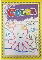 Kinderboeken Harlekijn Doeboek - Color Jumbo Glitter Hond kleuren binnen de randen