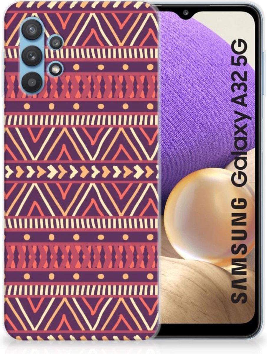 TPU Hoesje voor Samsung Galaxy A32 5G TPU bumper Aztec Paars