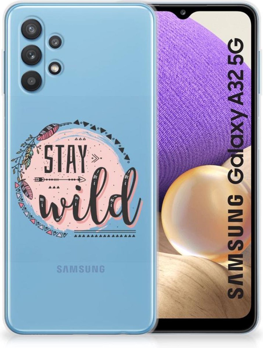 Samsung Galaxy A32 5G Telefoonhoesje met Naam Boho Stay Wild