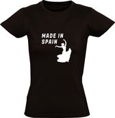 Made in Spain Dames t-shirt | Spanje | Spaans | Madrid | salsa | salsadansen  | grappig | cadeau | Zwart