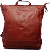 Bagsac Leren Rugzak 7008 Rood