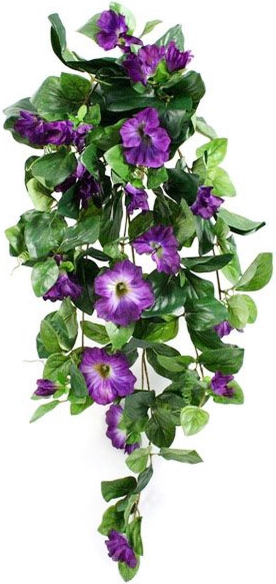 maxifleur Kunstplanten Petunia deluxe kunst hangplant 80cm - paars