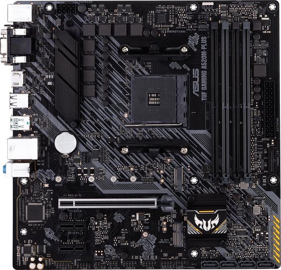 Asus TUF GAMING A520M-PLUS Moederbord Socket AMD AM4 Vormfactor Micro-ATX