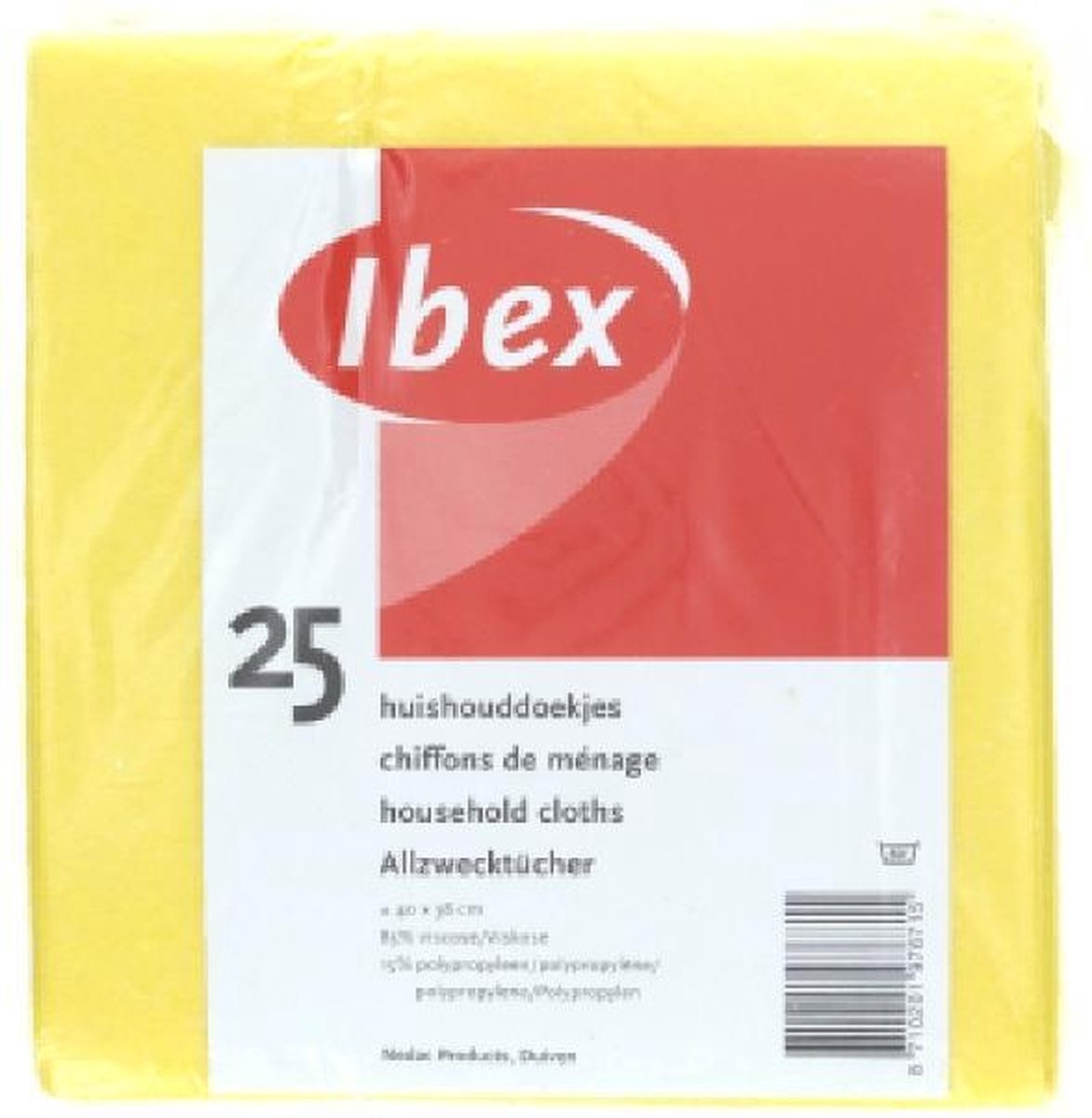 Goedkoopste Viscose dweilen/schoonmaakdoekjes - 25x stuks - geel - hoog absorberend - 38 x 40 cm