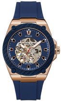 Guess Legacy W1247G2 Horloge - Siliconen - Blauw - Ø 45 mm