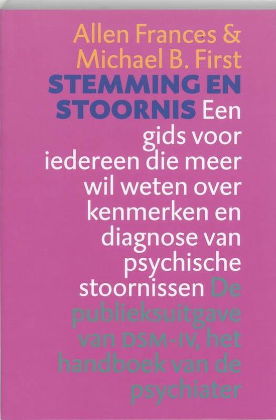Cover van het boek 'Stemming en stoornis / druk 1' van Michael First en Allen Frances