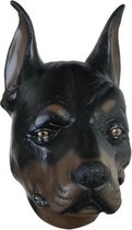 Ghoulish Hoofdmasker Dobermann Latex Zwart One-size