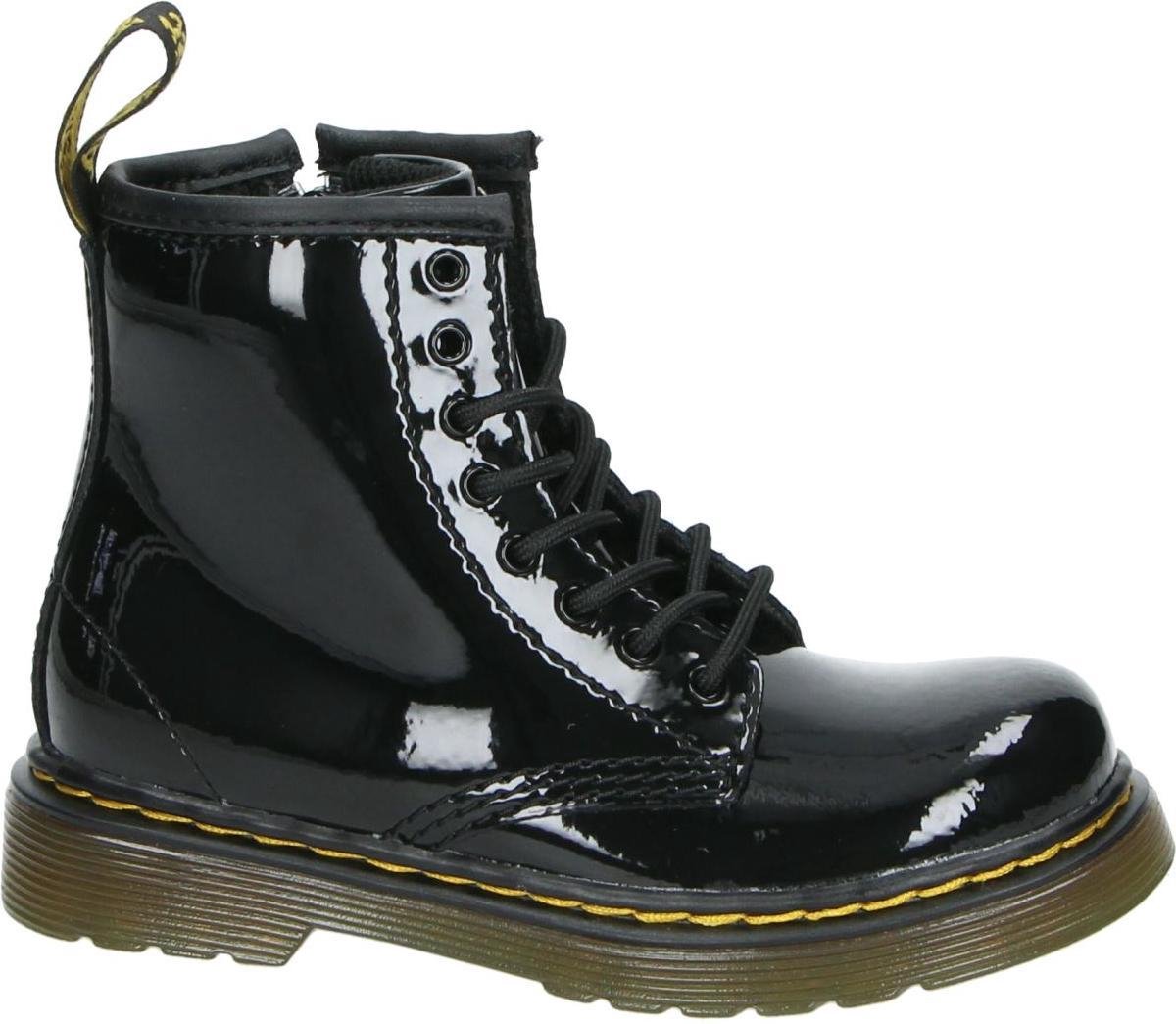 Dr. martens Brooklee Toddler Unisex Kinder Veterboots - Zwart lak - Maat 26  | bol.com