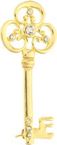 Behave Broche sleutel goud kleur 5,5 cm