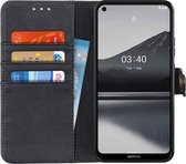 Nokia 3.4 Hoesje Retro Wallet Book Case Zwart