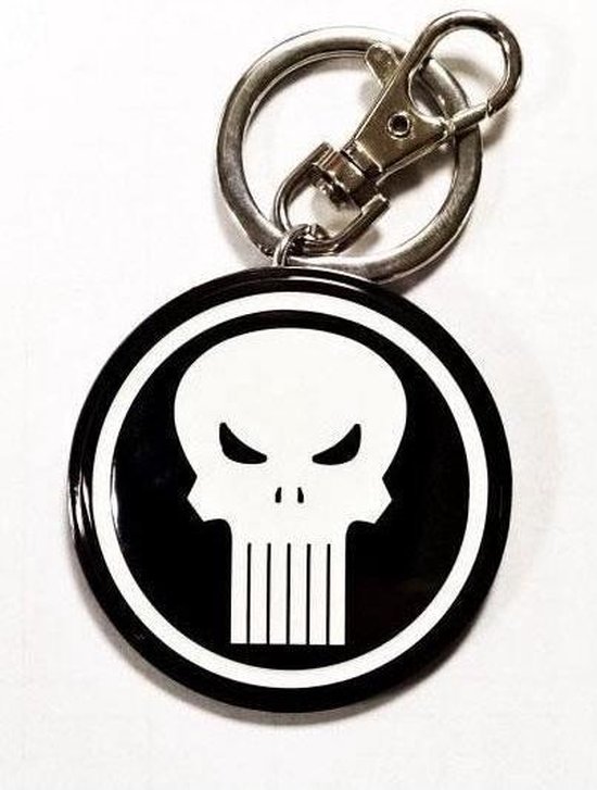 MARVEL - Boîte blister porte-clés en métal 3D - Logo Punisher