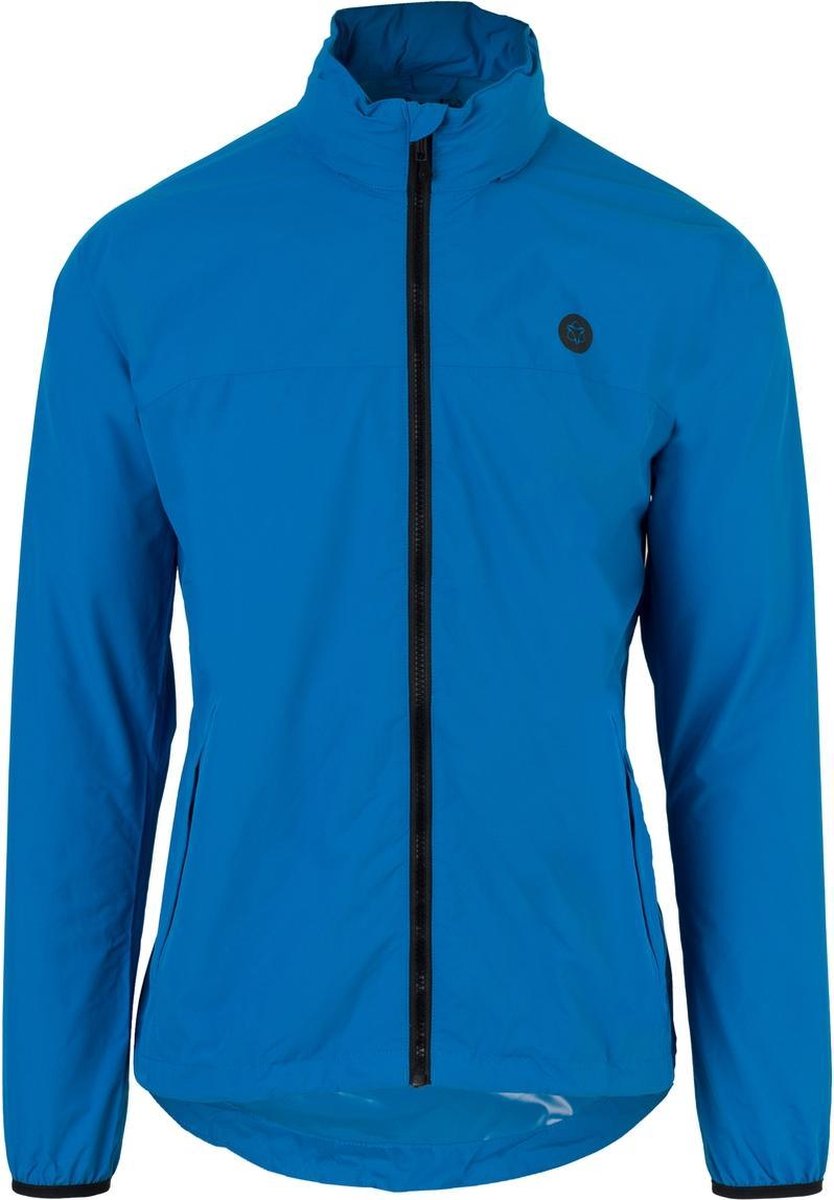 AGU go regenjas essential - regenjas dames & heren - ademende en waterdichte regenjas - fietsjack - blauw - xl