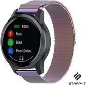 Strap-it Smartwatch bandje Milanees - geschikt voor Garmin vivoactive 4 45mm / Garmin Venu 2 - regenboog