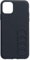 iPhone 11 Pro Backcase hoesje - Audi - Effen Zwart - Kunstleer