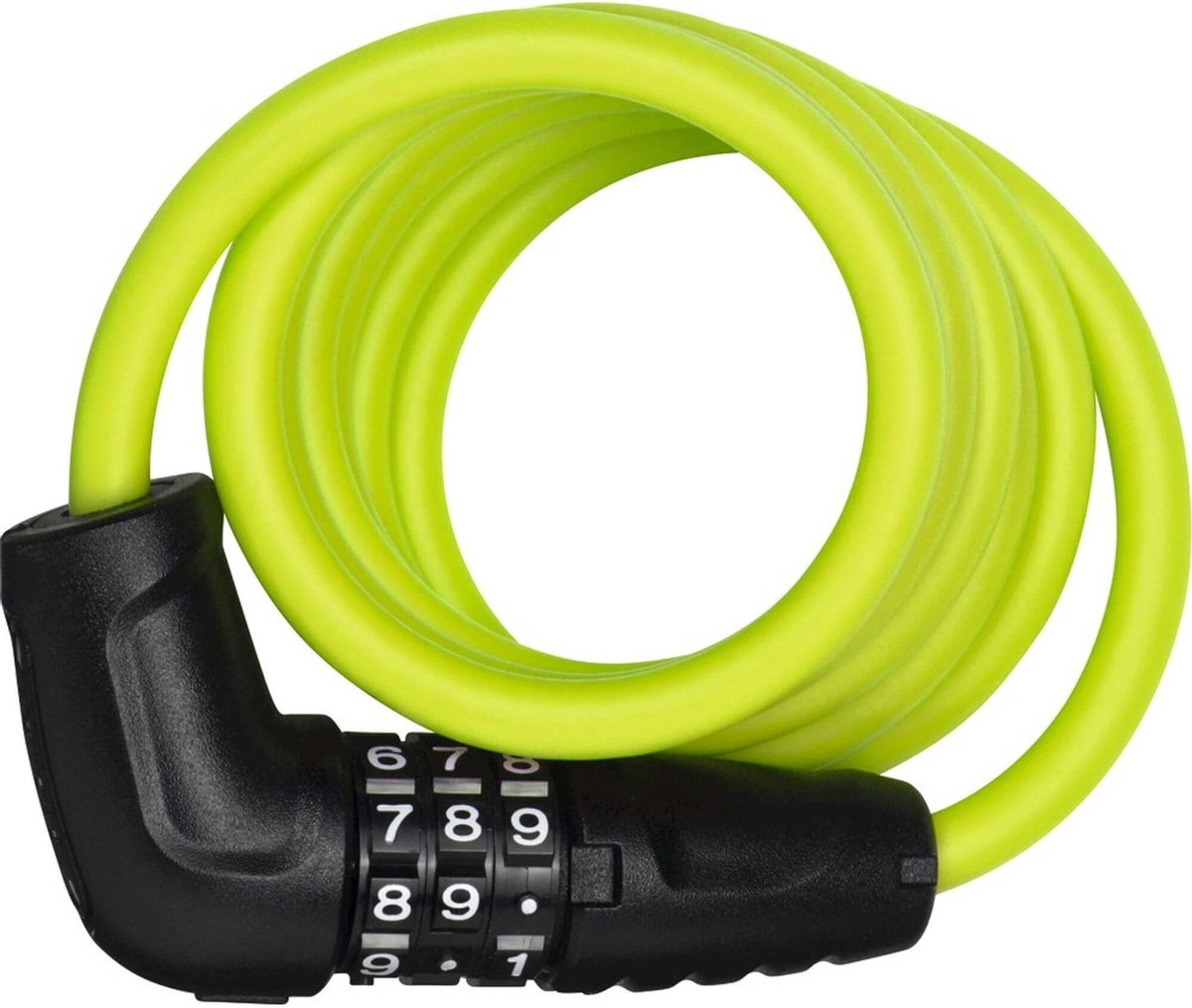 Fietsslot ABUS Spiraalkabelslot - Star 4508C - Security level 2 - groen - 150 cm - Geschikt voor kinderfietsen